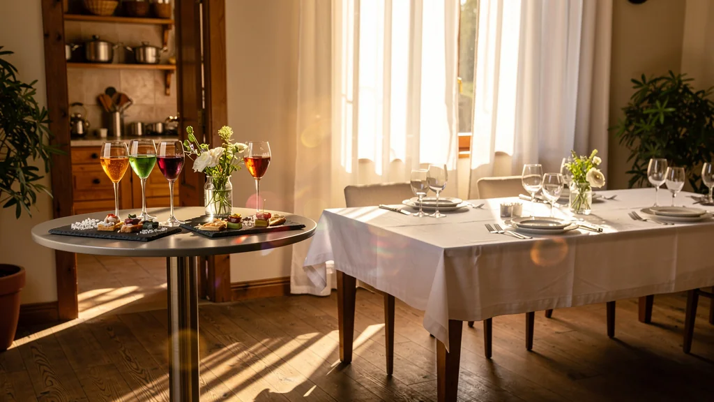 Table élégante apéritif dînatoire ou repas assis ambiances détentes pour hôte