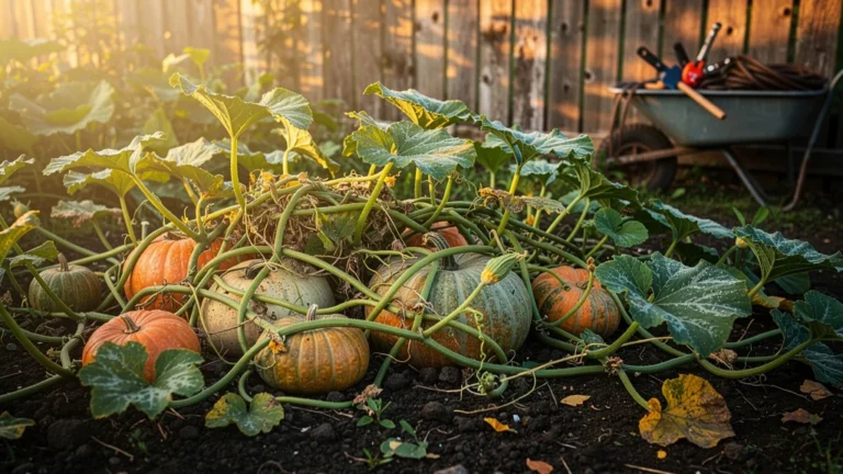 Planter des courges trop serrées dans un jardin réduit la récolte, plants encombrés et fruits sous-développés